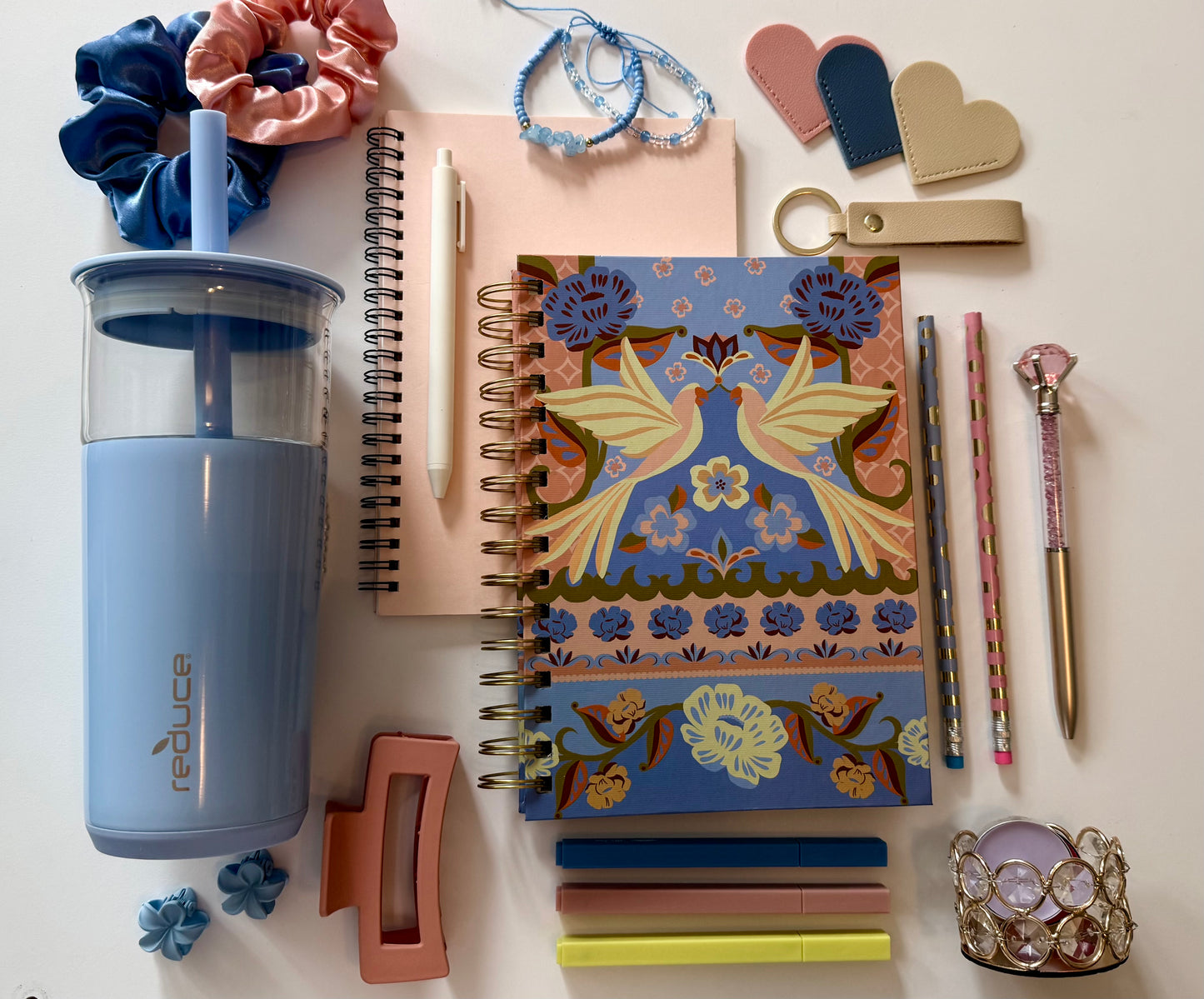 The Blue Blush Box – back to school gift set flat lay